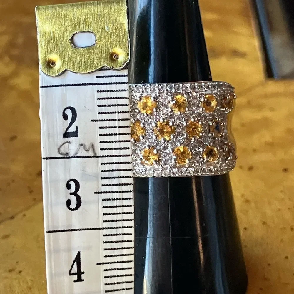 Natural Fanta Garnet Sterling Silver Ring Size 7